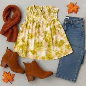 Joie Women’s Swing Sleeveless Blouse Size XL Feminine Boho Cottagecore‎ Top